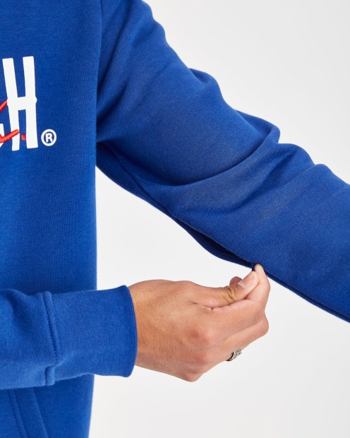 Sudadera Con Capucha Og Blend Hoodrich Azul Sodalita/blanco/lychee