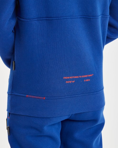 Sudadera Con Capucha Og Blend Hoodrich Azul Sodalita/blanco/lychee