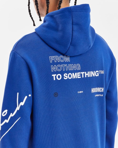Sudadera Con Capucha Azul Sodalita/blanco/negro Hoodrich Og Tycoon