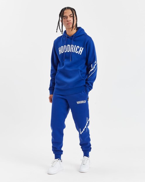 Sudadera Con Capucha Azul Sodalita/blanco/negro Hoodrich Og Tycoon