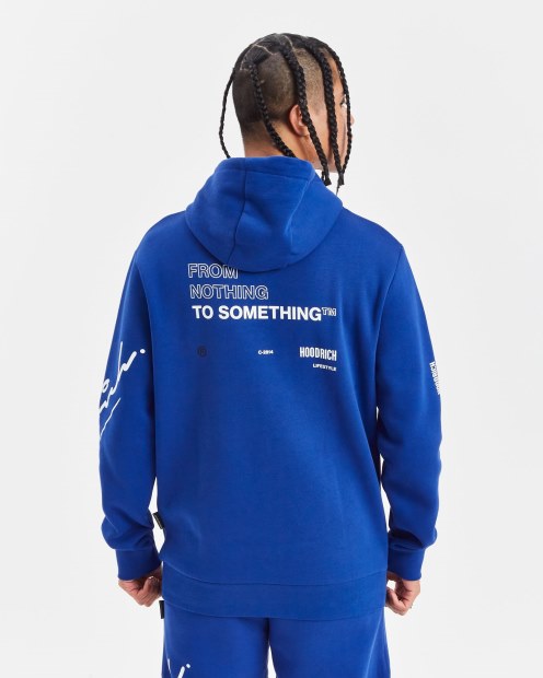 Sudadera Con Capucha Azul Sodalita/blanco/negro Hoodrich Og Tycoon