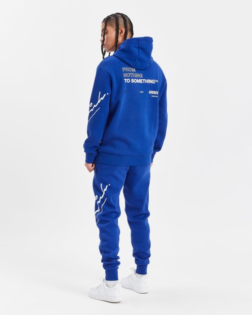 Sudadera Con Capucha Azul Sodalita/blanco/negro Hoodrich Og Tycoon