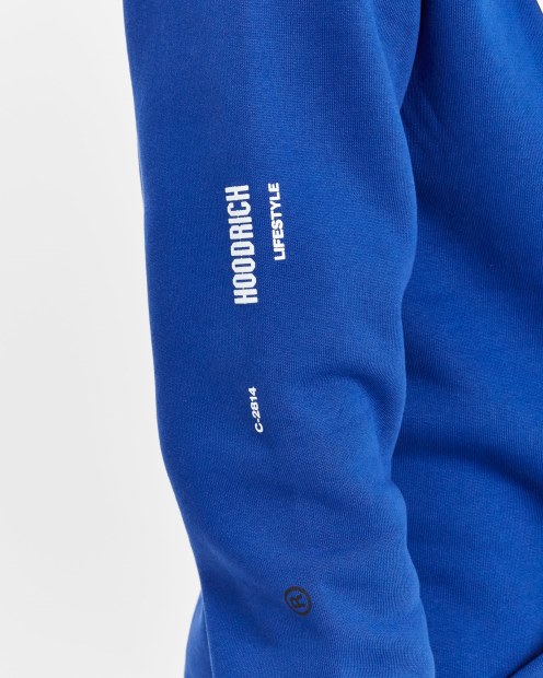 Sudadera Con Capucha Azul Sodalita/blanco/negro Hoodrich Og Tycoon