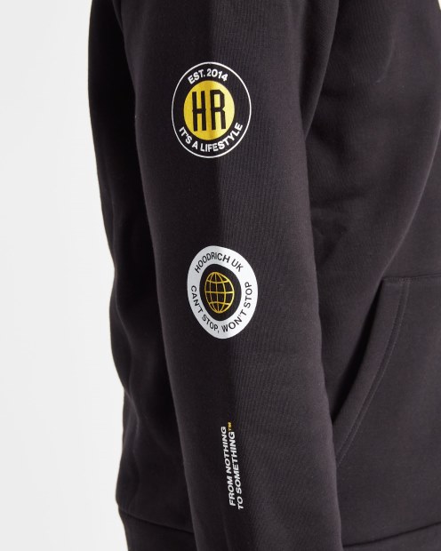 Hoodrich Og Mark Sudadera Con Capucha Negro/blanco/iluminado