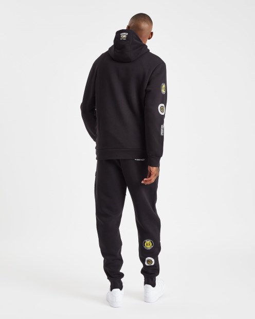 Hoodrich Og Mark Sudadera Con Capucha Negro/blanco/iluminado