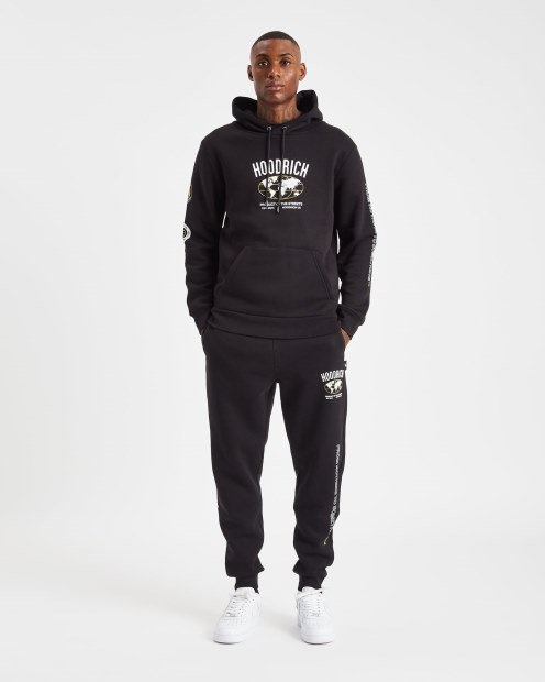 Hoodrich Og Mark Sudadera Con Capucha Negro/blanco/iluminado