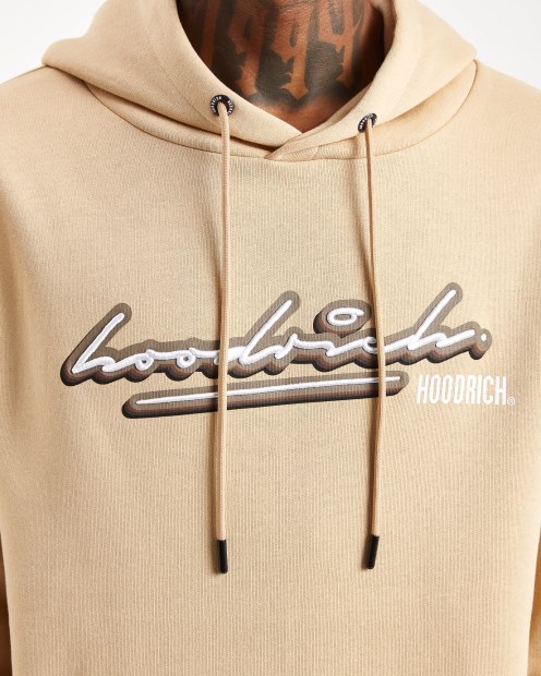 Sudadera Con Capucha Og Ink Hoodrich Crema Irlandesa/blanco/nogal