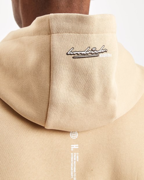 Sudadera Con Capucha Og Ink Hoodrich Crema Irlandesa/blanco/nogal