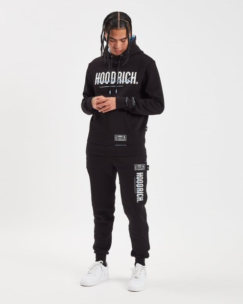 Sudadera Con Capucha Hoodrich Og Blend Negro/azul Plácido