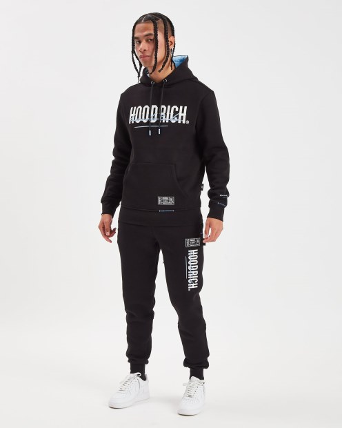 Sudadera Con Capucha Hoodrich Og Blend Negro/azul Plácido