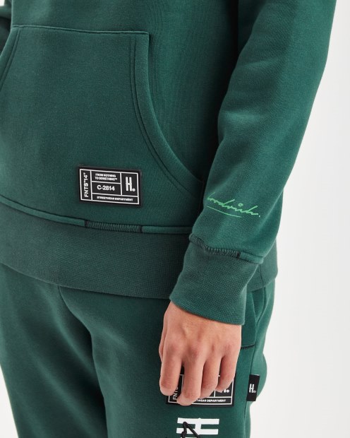 Sudadera Con Capucha Verde/blanca/negra Hoodrich Og Blend