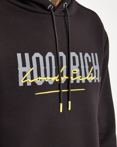 Hoodrich Sudadera Con Capucha Negra/puerta De Hierro/amarillo Og Blend