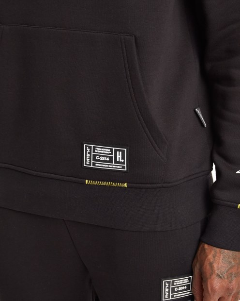 Hoodrich Sudadera Con Capucha Negra/puerta De Hierro/amarillo Og Blend