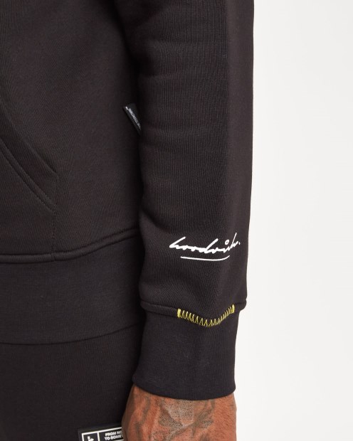 Hoodrich Sudadera Con Capucha Negra/puerta De Hierro/amarillo Og Blend
