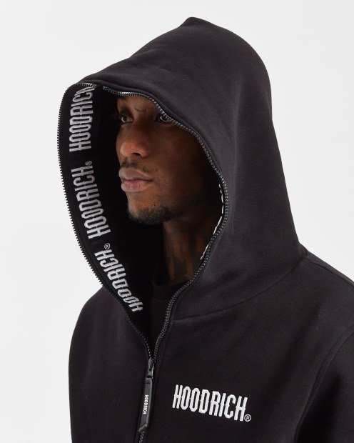 Capucha Negra/blanca Con Capucha Rich Og Infield Full Zip