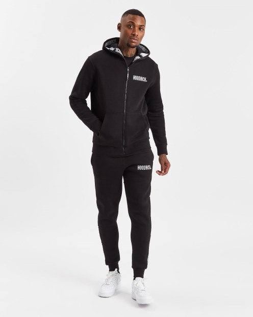 Capucha Negra/blanca Con Capucha Rich Og Infield Full Zip