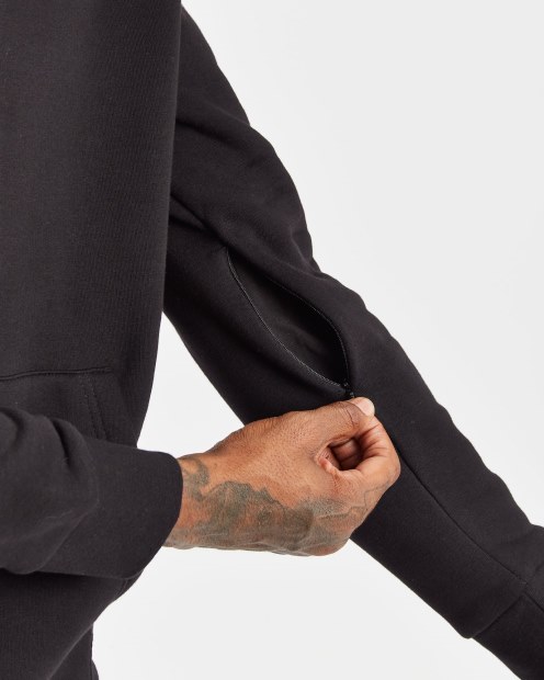 Capucha Negra/blanca Con Capucha Rich Og Infield Full Zip