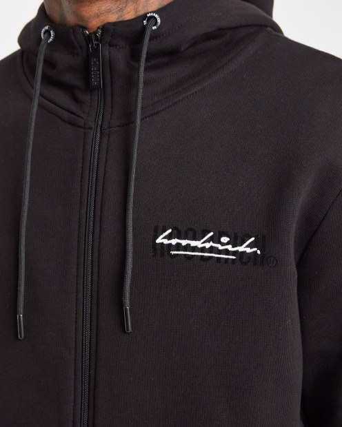 Sudadera Con Cremallera Hoodrich Og Stack Negro/blanco