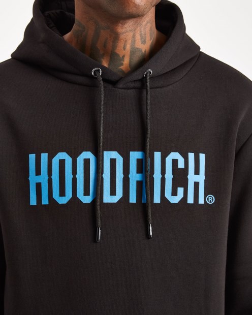 Sudadera Con Capucha Hoodrich Og Core Negro/azul Celeste