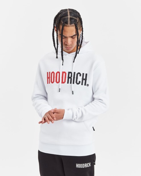Capucha Blanca/lychee/negra Hoodrich Og Splitter Sudadera Con Capucha