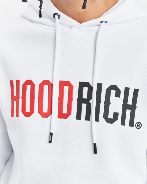 Capucha Blanca/lychee/negra Hoodrich Og Splitter Sudadera Con Capucha