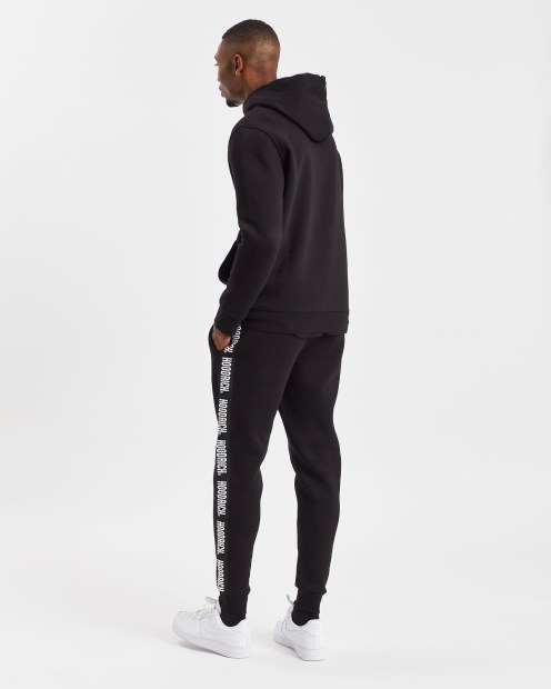 Joggers Negros/blancos Hoodrich Og Infield