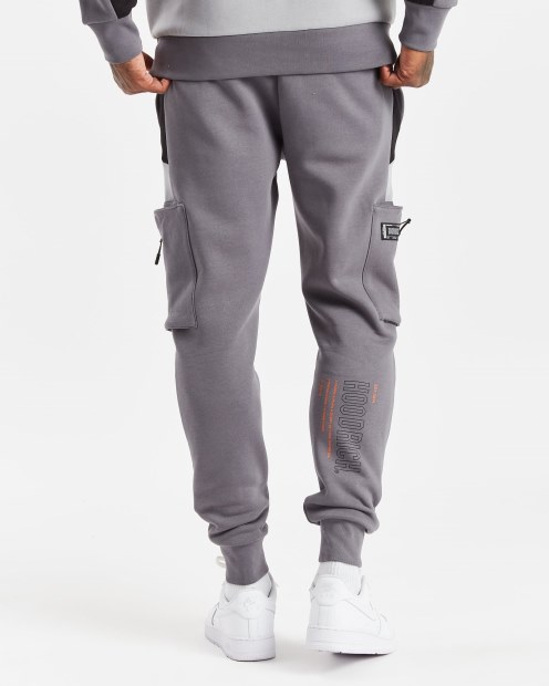 Joggers Estilo Cargo Con Estampado De Hierro/aguanieve/negro/naranja De Hoodrich