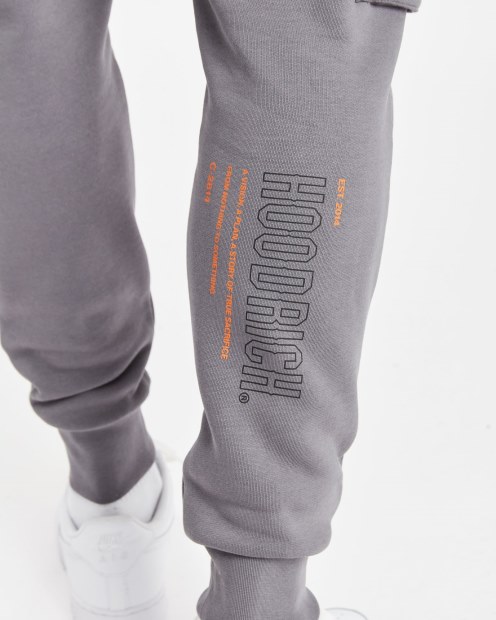 Joggers Estilo Cargo Con Estampado De Hierro/aguanieve/negro/naranja De Hoodrich