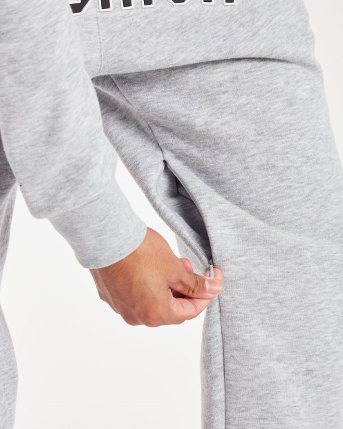 Joggers Con Capucha Rich Og Essence Gris Jaspeado/blanco/negro