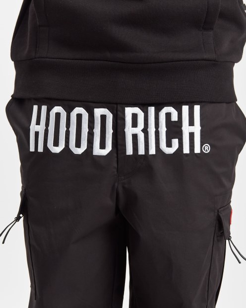 Pantalones Cargo Og Trek Negros/blancos/rojos Hoodrich