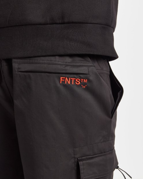 Pantalones Cargo Og Trek Negros/blancos/rojos Hoodrich