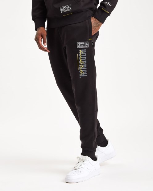 Joggers De Mezcla Og Hoodrich Negro/puerta De Hierro/amarillo