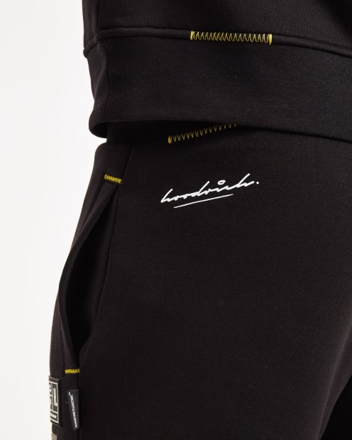 Joggers De Mezcla Og Hoodrich Negro/puerta De Hierro/amarillo