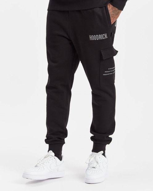 Joggers Tipo Cargo Negros/reflectantes Con Vista Og Hoodrich
