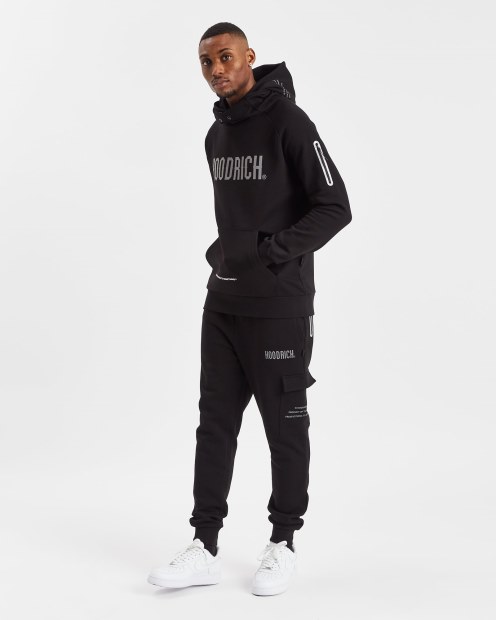 Joggers Tipo Cargo Negros/reflectantes Con Vista Og Hoodrich