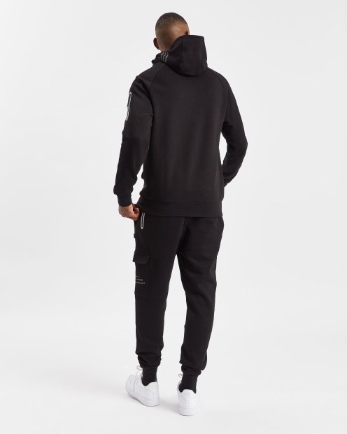 Joggers Tipo Cargo Negros/reflectantes Con Vista Og Hoodrich