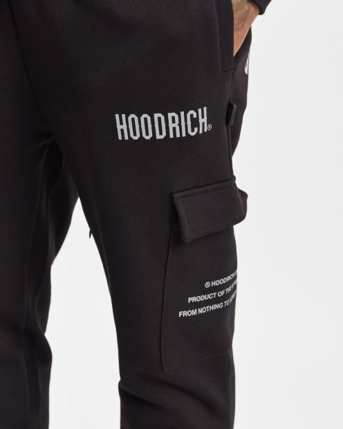 Joggers Tipo Cargo Negros/reflectantes Con Vista Og Hoodrich