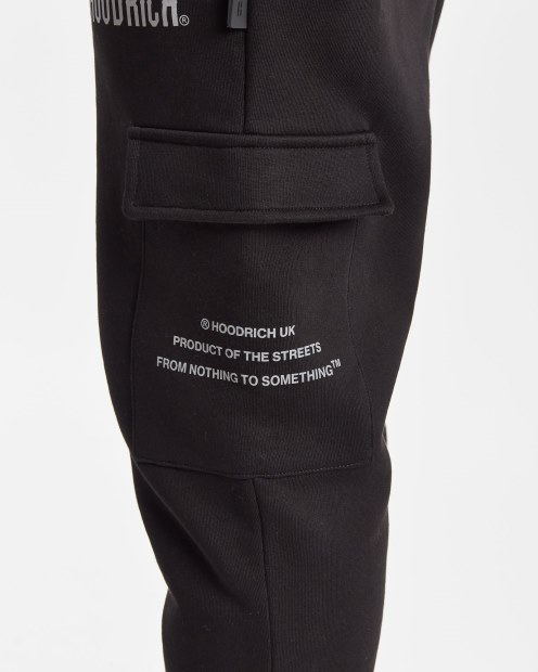 Joggers Tipo Cargo Negros/reflectantes Con Vista Og Hoodrich