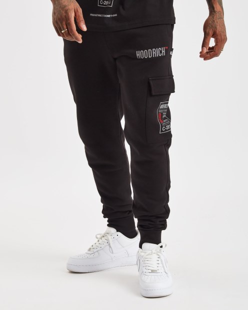 Joggers Cargo Hoodrich Og Akira V6 Negro/reflectante