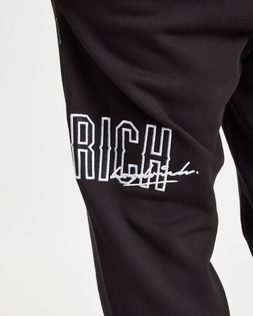 Joggers Og Stack Negros/blancos Hoodrich