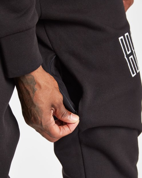 Joggers Og Stack Negros/blancos Hoodrich