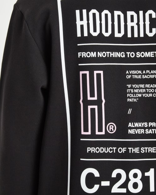 Sudadera Negra/blanca/rosa Con Capucharich Og Akira V6