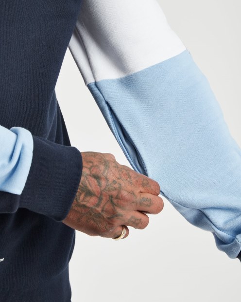Sudadera Og Flash Hoodrich Azul Marino/placid Azul/blanco
