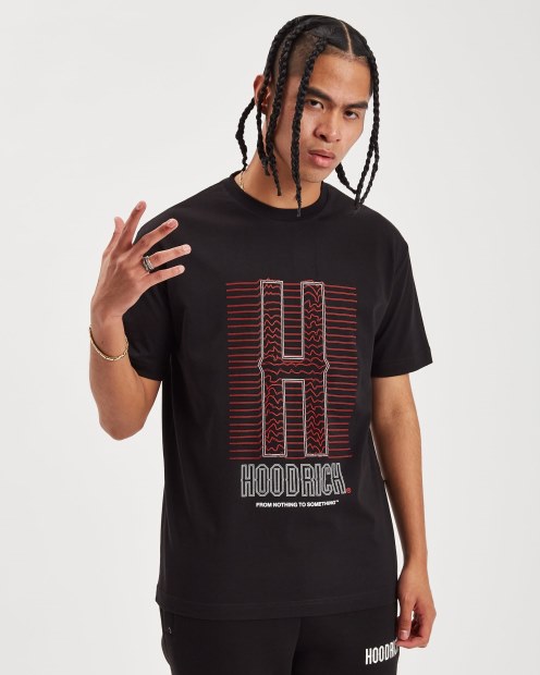 Camiseta De Ochos Og Hoodrich Negro/blanco/lychee