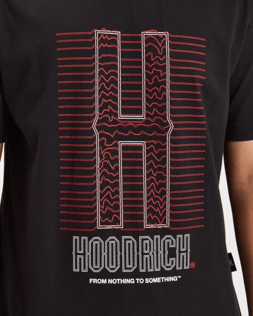 Camiseta De Ochos Og Hoodrich Negro/blanco/lychee