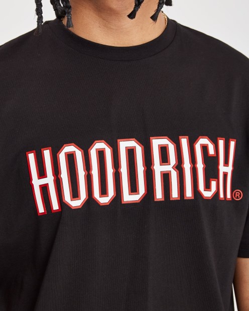 Camiseta Negra/blanca/lychee Hoodrich Og Crush V2