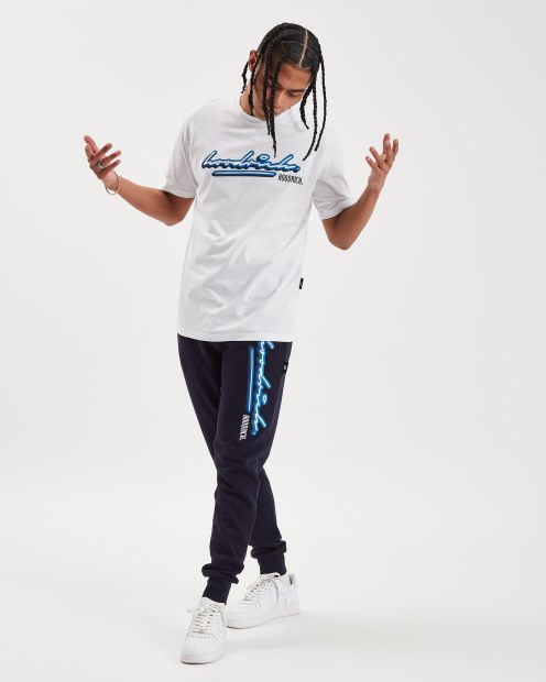Camiseta Blanca/azul Celeste/negra Og Ink Hoodrich
