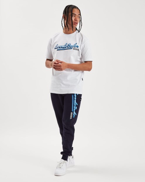Camiseta Blanca/azul Celeste/negra Og Ink Hoodrich