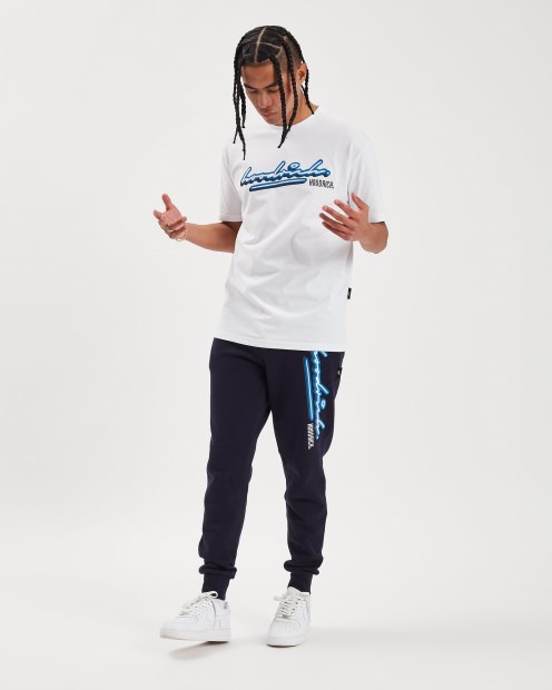 Camiseta Blanca/azul Celeste/negra Og Ink Hoodrich