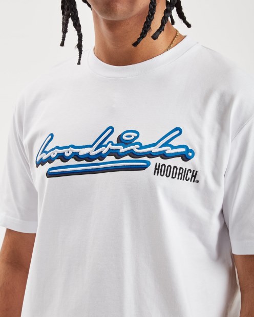 Camiseta Blanca/azul Celeste/negra Og Ink Hoodrich